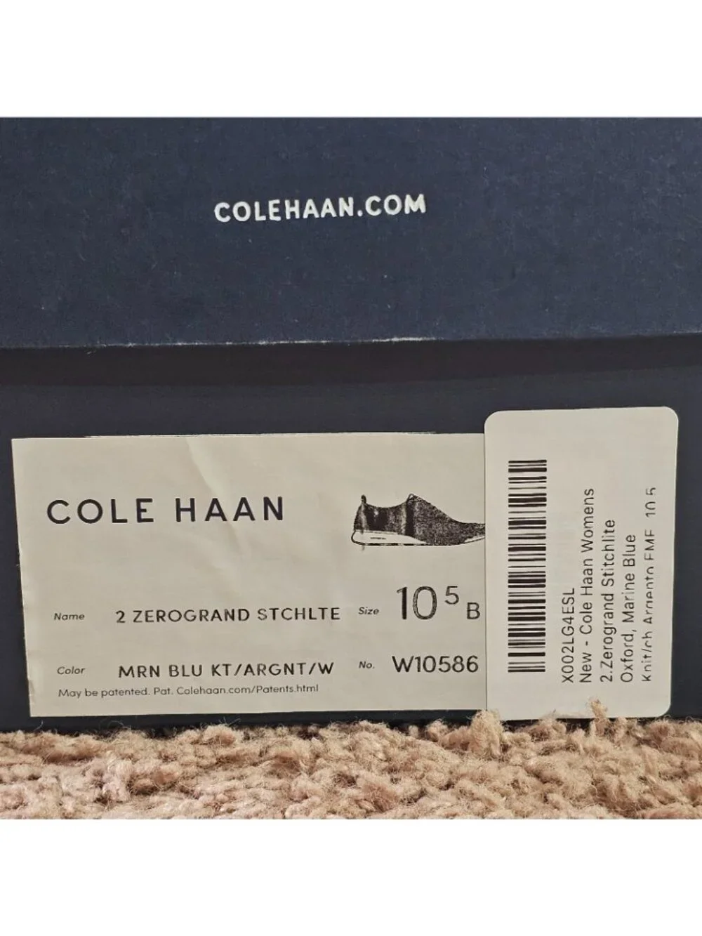 Cole Haan 2.ZEROGRAND Oxford Shoes Womens 10.5B Marine Blue Argento Stitchlite - Picture 8 of 11